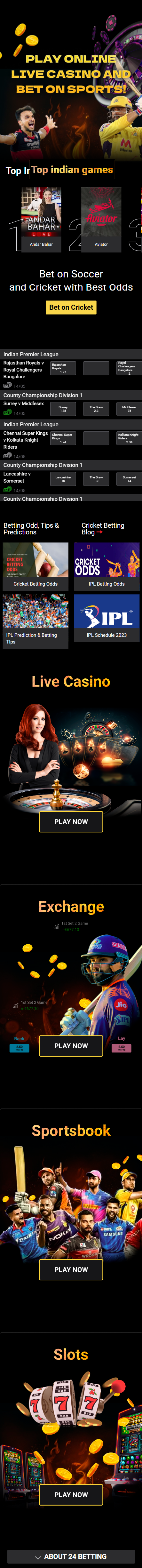 Bet, Spin, Win - 24Betting Casino Has It All